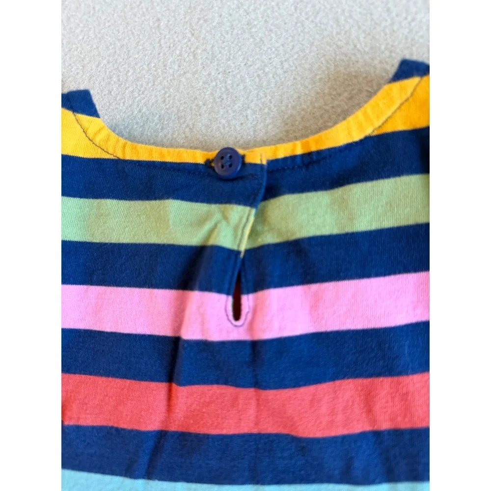 Tea Collection Girls Cap Sleeve Dress Nightfall Multi Stripe Cotton 2T NWT